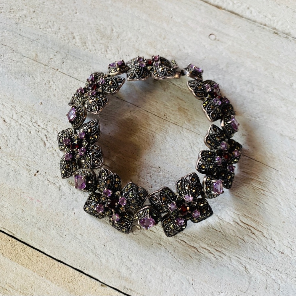 Sterling Silver and Semi-precious Gems Bracelet